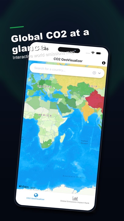 CO2 World Info store screenshot: country climate profiles